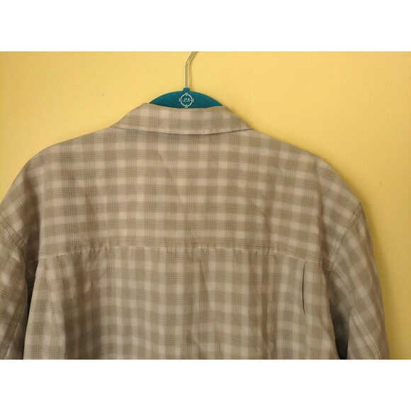 Nice COLUMBIA XCO Mens Plaid Short Sleeve Button Khaki Tan Cotton Shirt Sz L - Picture 9 of 11